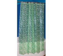 Штора для ванной Zalel PEVA эконом 180x180, зеленая с кольцами 524923