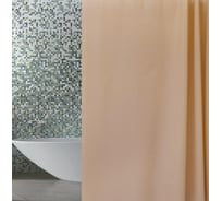 Штора для ванной Zalel PEVA эконом 180x180, коричневая, с кольцами 527073