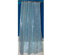 Штора для ванной Zalel PEVA эконом 180x180, голубая, с кольцами 524924