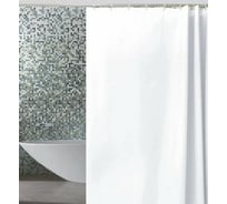 Штора для ванной Zalel PEVA эконом 180x180 белая с кольцами 526318