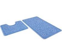 Набор ковриков для ванны Shahintex 60x100, 60x50, голубой 11 РР 003 810833