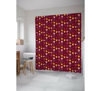 Штора для ванной JOYARTY "Изобилие любви" из сатена, 180x200 см с крючками sc_422658