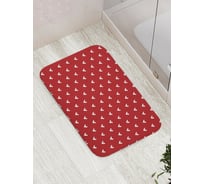 Коврик для ванной JOYARTY "Белые сердечки" противоскользящий, 52x77 см bath_422652