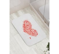 Коврик для ванной JOYARTY "Воздушное сердце" противоскользящий, 52x77 см bath_422620