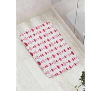 Коврик для ванной JOYARTY "Гирлянда из сердец" противоскользящий, 52x77 см bath_422710