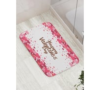 Коврик для ванной JOYARTY "День святого Валентина" противоскользящий, 52x77 см bath_422627