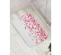 Коврик для ванной JOYARTY "Дождь из сердец" противоскользящий, 52x77 см bath_422646