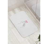 Коврик для ванной JOYARTY "Знак любви" противоскользящий, 52x77 см bath_422676