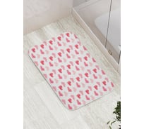 Коврик для ванной JOYARTY "Рисунок сердечек" противоскользящий, 52x77 см bath_422640