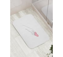 Коврик для ванной JOYARTY "Сердце в руках" противоскользящий, 52x77 см bath_422677