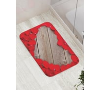 Коврик для ванной JOYARTY "Сердце из роз" противоскользящий, 52x77 см bath_422709