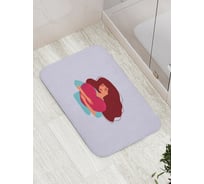 Коврик для ванной JOYARTY "Обнимая сердце" противоскользящий, 52x77 см bath_422696