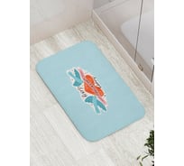 Коврик для ванной JOYARTY "Любовь и голуби" противоскользящий, 52x77 см bath_422671