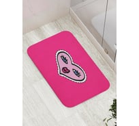 Коврик для ванной JOYARTY "Сердце" противоскользящий, 52x77 см bath_422701