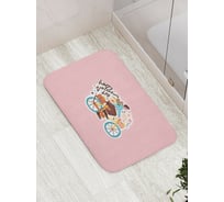 Коврик для ванной JOYARTY "Почтальон с подарком" противоскользящий, 52x77 см bath_422668