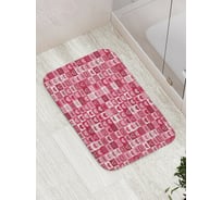 Коврик для ванной JOYARTY "Панно с сердцами" противоскользящий, 52x77 см bath_422619