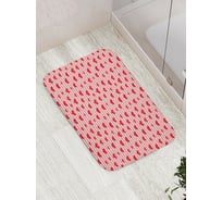 Коврик для ванной JOYARTY "Сердечки на полосках" противоскользящий, 52x77 см bath_422649