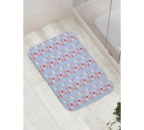 Коврик для ванной JOYARTY "Окрыленные сердца" противоскользящий, 52x77 см bath_422692