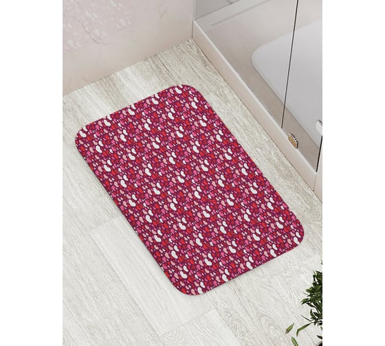 Коврик для ванной JOYARTY "Счастье" противоскользящий, 52x77 см bath_422616 1