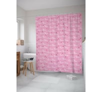 Штора для ванной JOYARTY "love you" из сатена, 180x200 см с крючками sc_422655