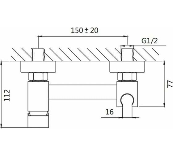 Встроенный гигиенический душ SHEVANIK оружейная сталь S137T
