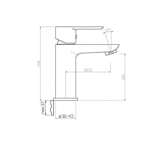 Смеситель для умывальника ARGO OLIMP NEW d-35 43489