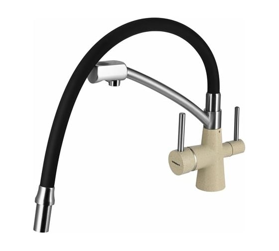 Кухонный смеситель WISENT с подводкой питьевой воды (Крем) W4855-30-2