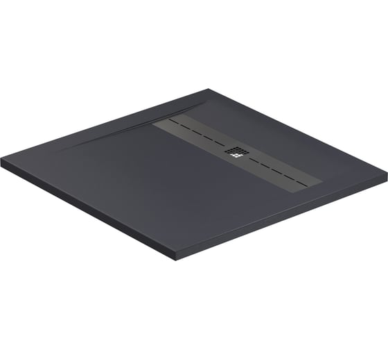 Литьевой поддон ALLEN BRAU Infinity 900x900, без сифона/накладки, антрацит 8.21001-AM 00267238