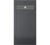 Литьевой поддон ALLEN BRAU Infinity 1600x800, без сифона/накладки, антрацит 8.21006-AM 00267243