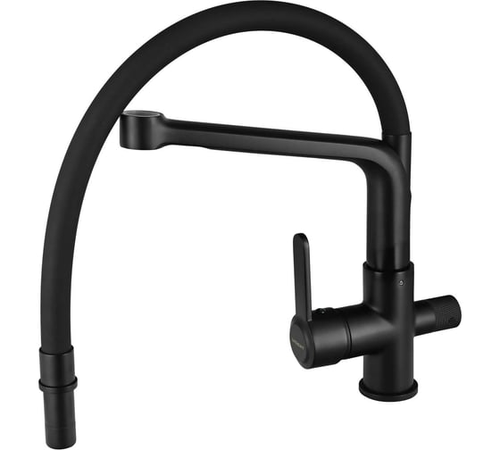 Кухонный смеситель с подводкой питьевой воды WISENT Графит W4755U-12