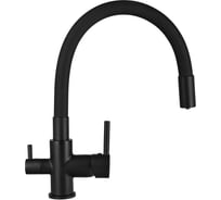Кухонный смеситель с подводкой питьевой воды WISENT Черный W4255B-2