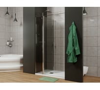 Дверь в нишу ALLEN BRAU PRIORITY 1000 мм, стекло тонированное, серое, хром 3.31004.00G 00280663