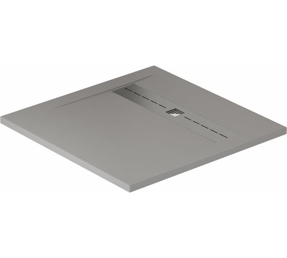 Литьевой поддон ALLEN BRAU Infinity 900x900, без сифона/накладки, платина 8.21001-PGM 00301306