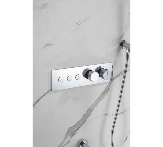 Смеситель встраиваемый ALLEN BRAU LIBERTY X3 3 выхода, термостат, скрытая часть, хром 5.33003-00 00296317