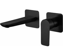 Смеситель для раковины Berges VENTAS S скрытого монтажа, раздельный, черный матовый 076008