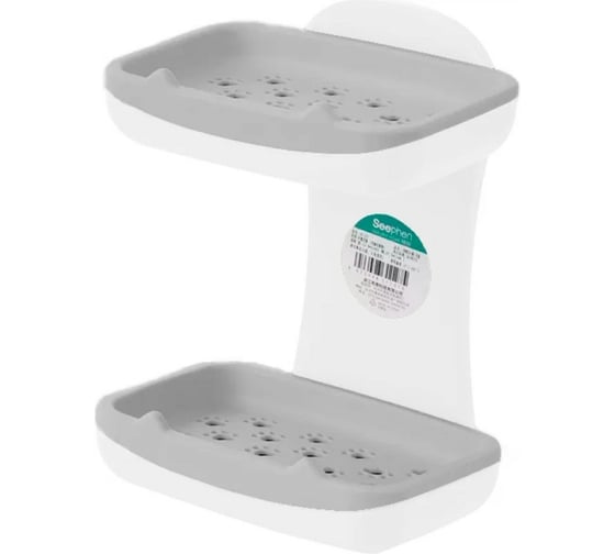 Мыльница ZDK Homium Bath цвет серый/белый soapdish02