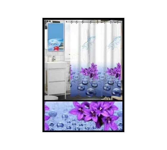 Штора для ванной комнаты Чисто Быстро 180х180 см Chb0146 ХВ6363 1