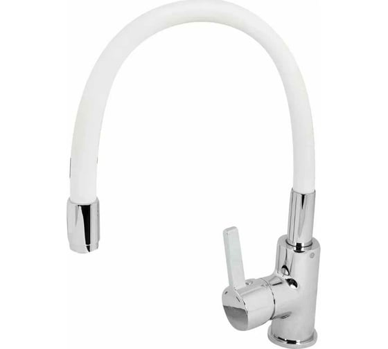 Смеситель для кухни ESKO Coral с R-изливом, белый CL519W