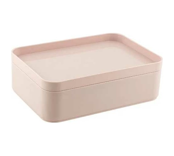 Органайзер PROFF PLASTIK 3-секционный 225x155x100 мм розовый, пластиковый ИН-2601871р