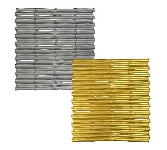Коврик для ванны и душа МУЛЬТИДОМ "Бамбук GOLD/SILVER" 49x48 см., 2 цвета в ассортименте ЗС72-17