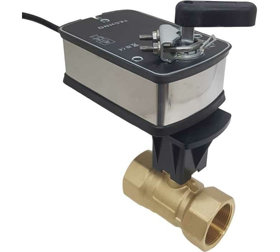 Двухходовой шаровый кран TECHNO HK225-SC05DN/24V DN25, резьба G1 с электроприводом 5Нм, 24В, управление открыто/закрыто с возвратной пружиной 622251