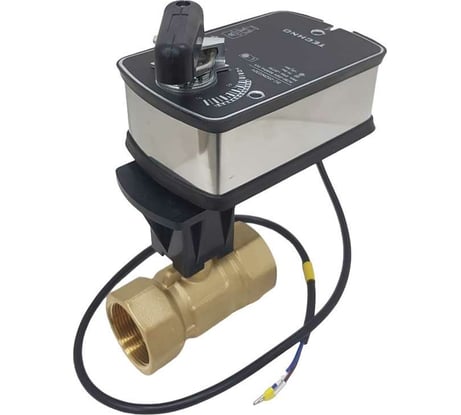Двухходовой шаровый кран TECHNO HK215-SC05DN/230V DN15, резьба G1/2 с электроприводом 5Нм, 220В, управление открыто/закрыто с возвратной пружиной 622152