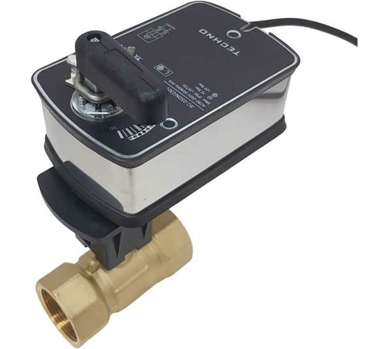 Двухходовой шаровый кран TECHNO HK225-SC05DN/230V DN25, резьба G1 с электроприводом 5Нм, 220В, управление открыто/закрыто с возвратной пружиной 622252