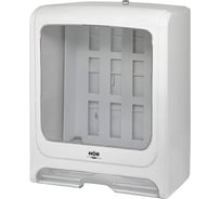 Диспенсер для бумажных полотенец HOR T1 БИЗНЕС, корпус белый, стекло прозрачное, универсальная система сложения (Z(C) / V(ZZ)) HOR-11112201