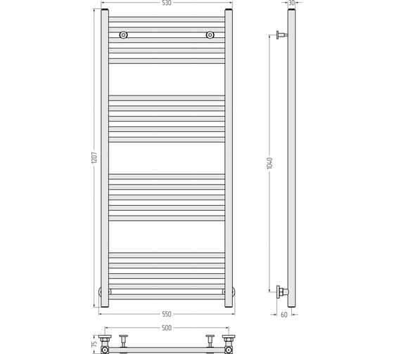 Полотенцесушитель Сунержа ДР МОДУС 1200x500 31-0250-1250