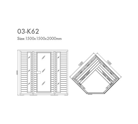 Сауна инфракрасная KOY H03-K62