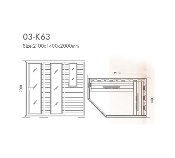 Инфракрасная сауна KOY H03-K63