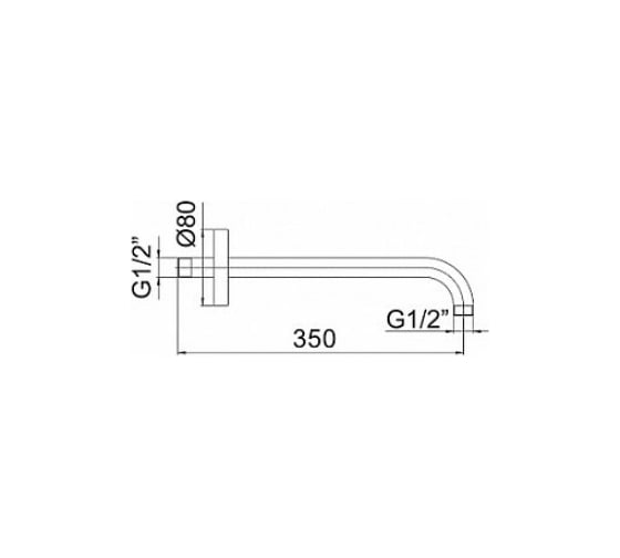 Держатель верхнего душа Mamoli BLADE Chrome 850L351