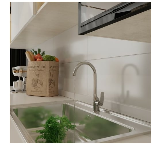Смеситель для кухни MIXLINE 30k ML21-032 высокий излив боковая ручка 550742