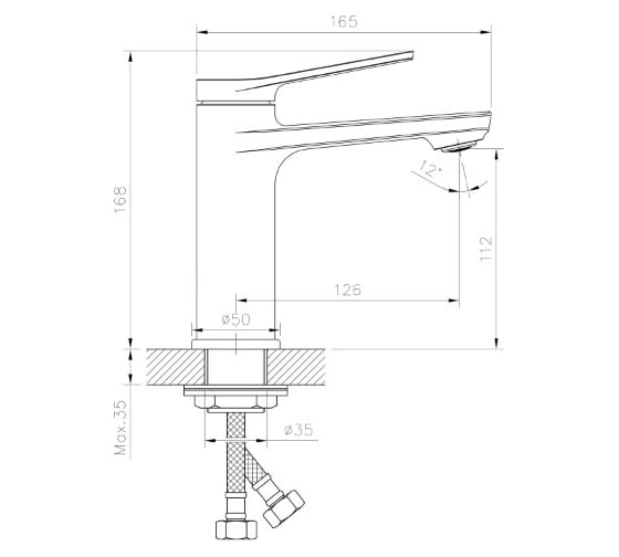 Смеситель для умывальника MIXLINE 35k ML24-04 550750